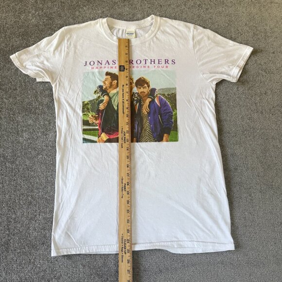 2019 Jonas Brothers Happiness Begins Tour White Gildan T-Shirt Men's Size Medium - Picture 4 of 9